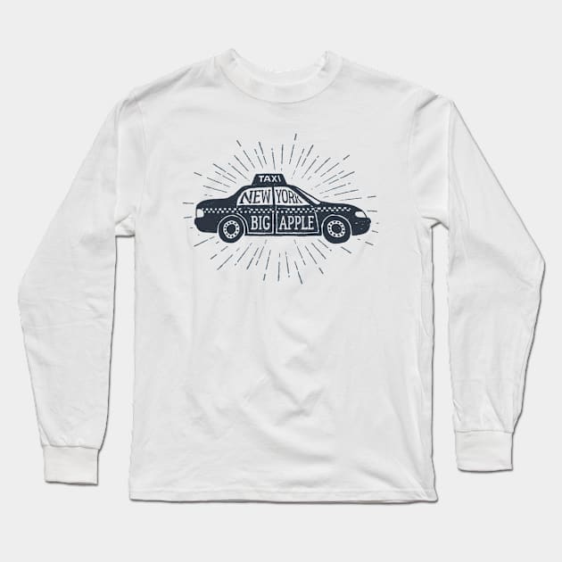 Taxi New York Long Sleeve T-Shirt by Hastag Pos